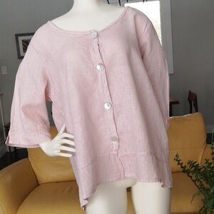 Beyond Capri flowy linen top